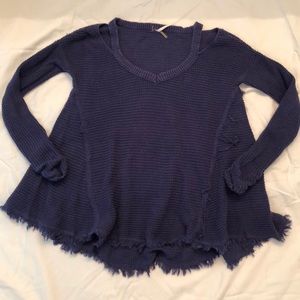 Free People Blue Sweater
